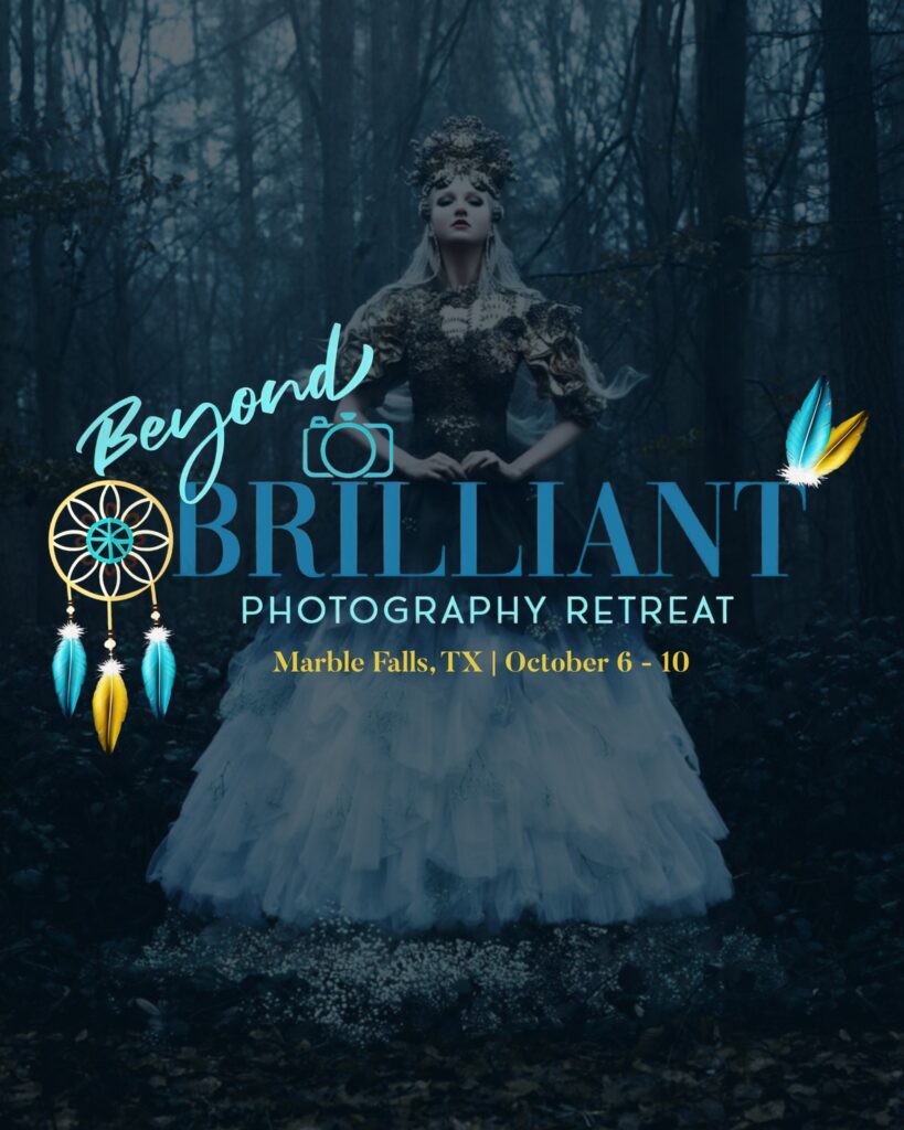 Bella Kotak Image with Beyond Brilliant Photography Retreat Texas 2025 Logo & Dates October 6-10,2025